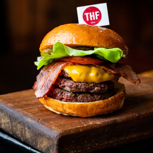 Bastard Bacon Cheeseburger 225g (Choice of Raclette or Mature Cheddar)